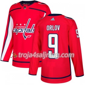 Washington Capitals tröja Dmitry Orlov 9 Röd 2017-2018 Adidas Authentic - NHL Tröjor Herr